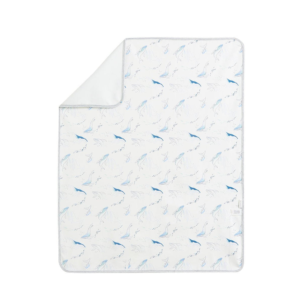 Swimming Whale Waterproof Baby White Changing Mat